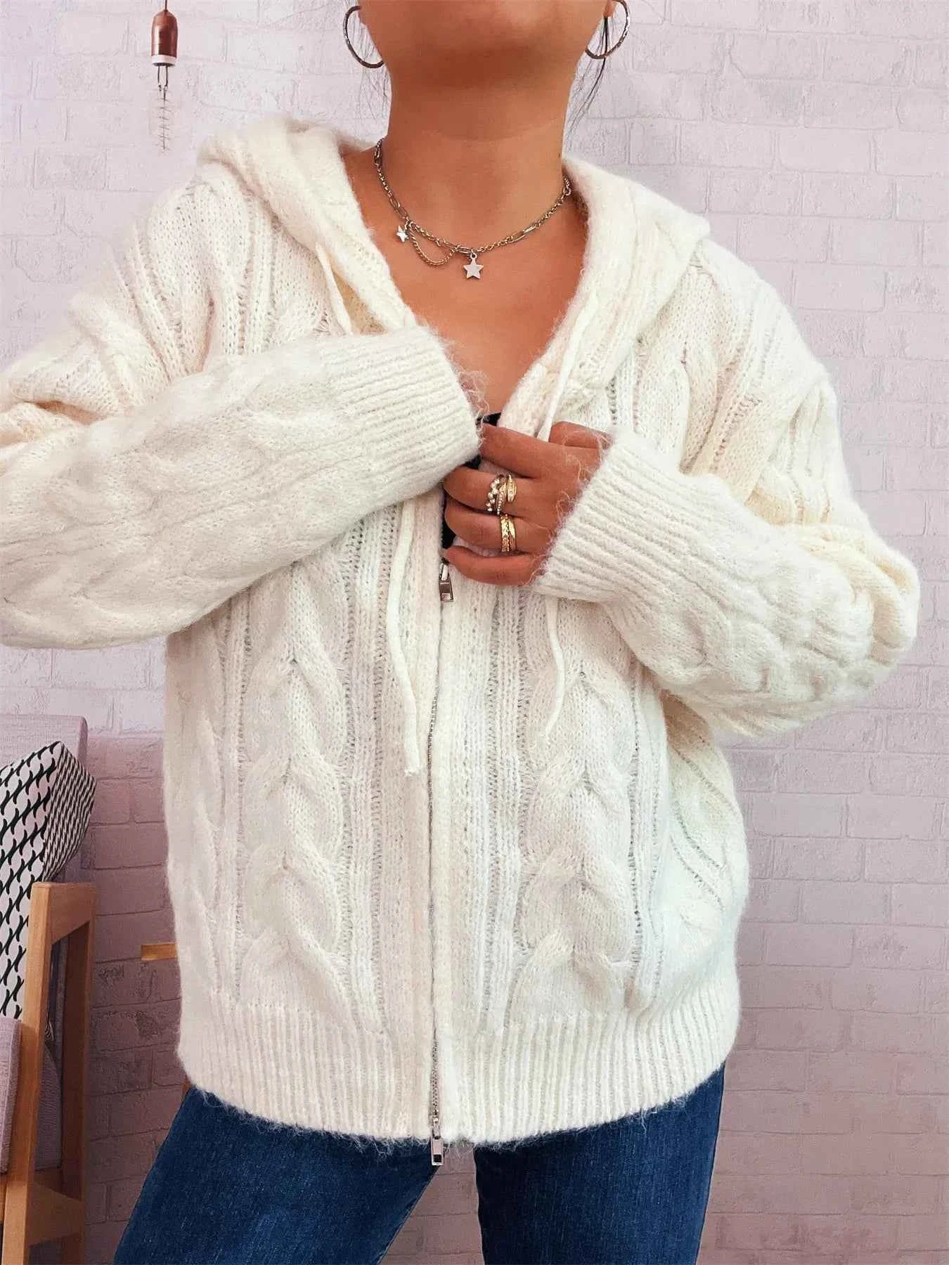 Cable Knit Hooded Zip-Up Cardigan 7d35e40b4c93429e95dbcca5d37d9a60-Max-Origin