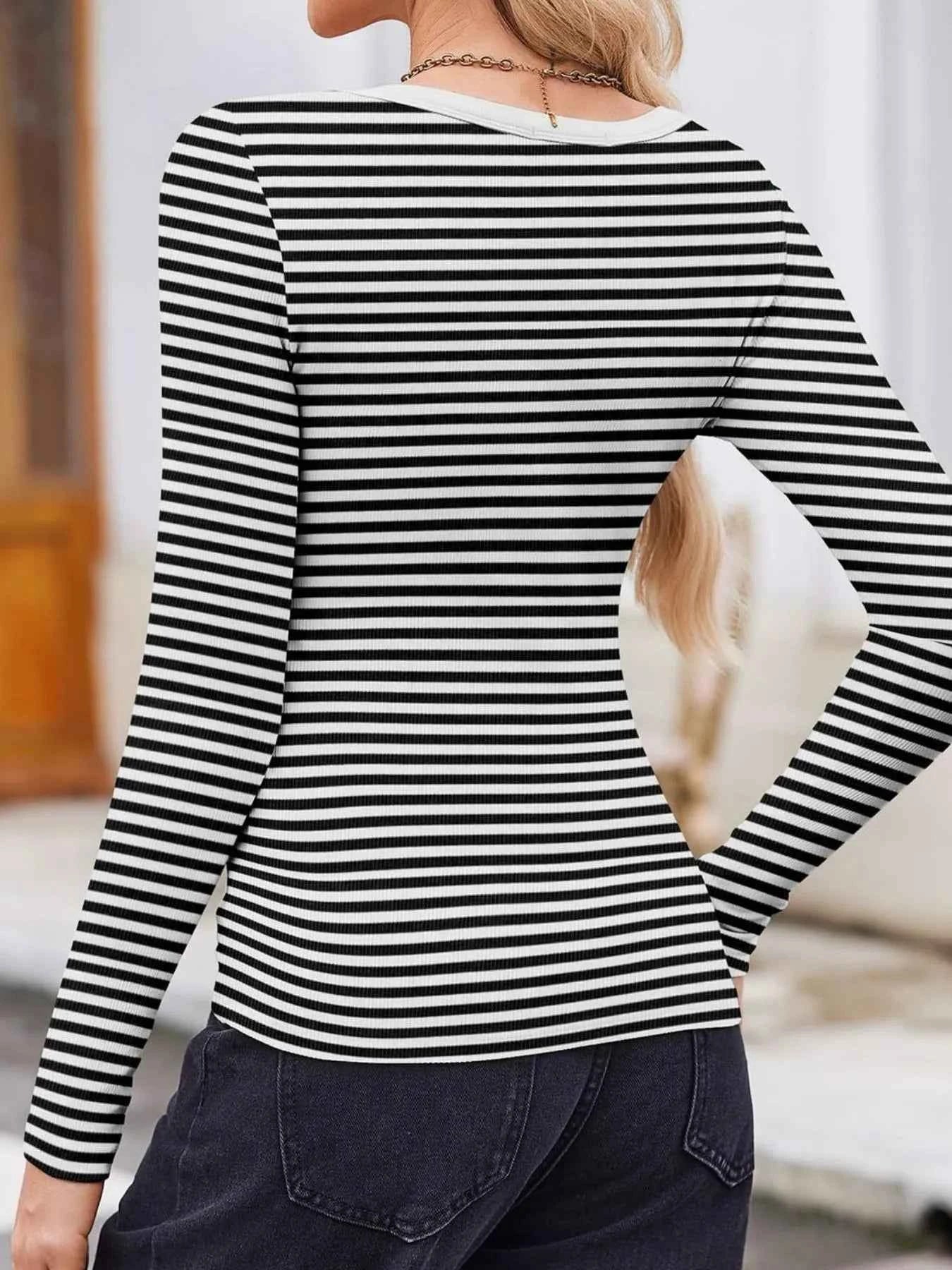 Striped Long Sleeve Scoop Neck T-Shirt 7d95a5a6-2f68-429f-9f36-e4639811c2de-Max-Origin