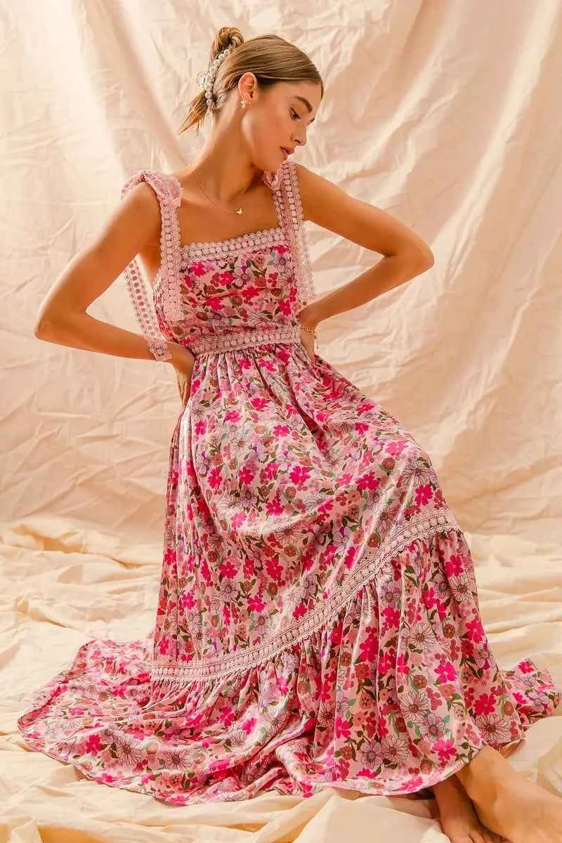 SO ME Floral Maxi Dress With Ribbon Tie Lace Strap 7dbf064913c241cd9ddfef02997769f4-Max-Origin