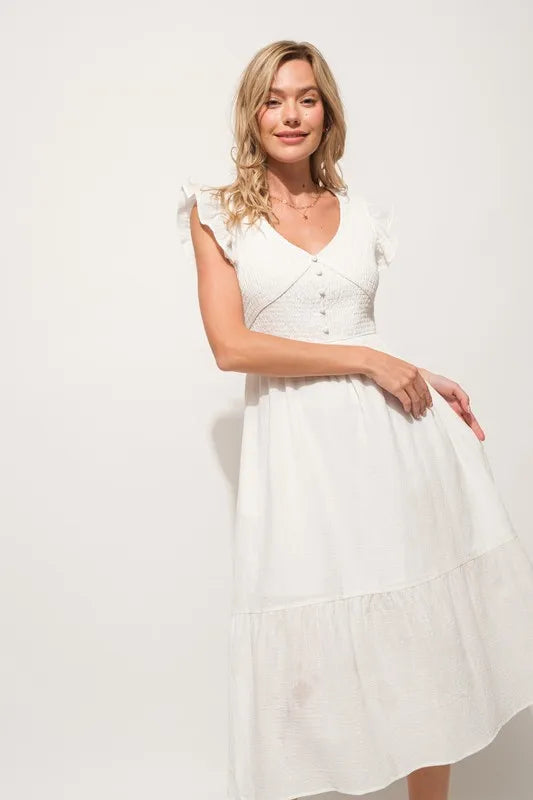 And The Why Ruffle Sleeve Front Smocked Tiered Midi Dress 7dd391680d8749d28228d745d6a97e79-Max-Origin