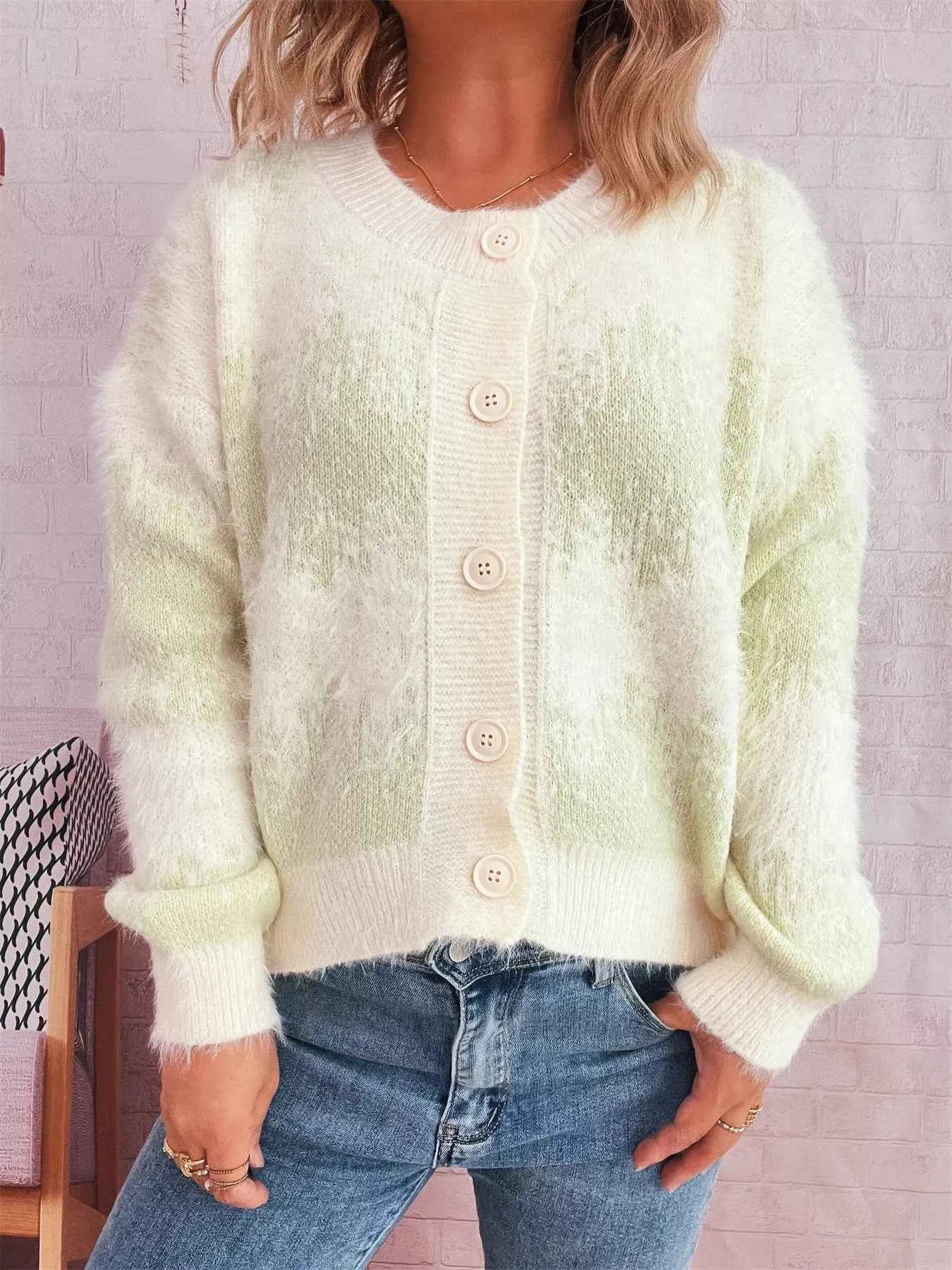 Ribbed Hem Button Up Cardigan 7e2e5dff8de648b28e8f4999fb633afd-Max-Origin