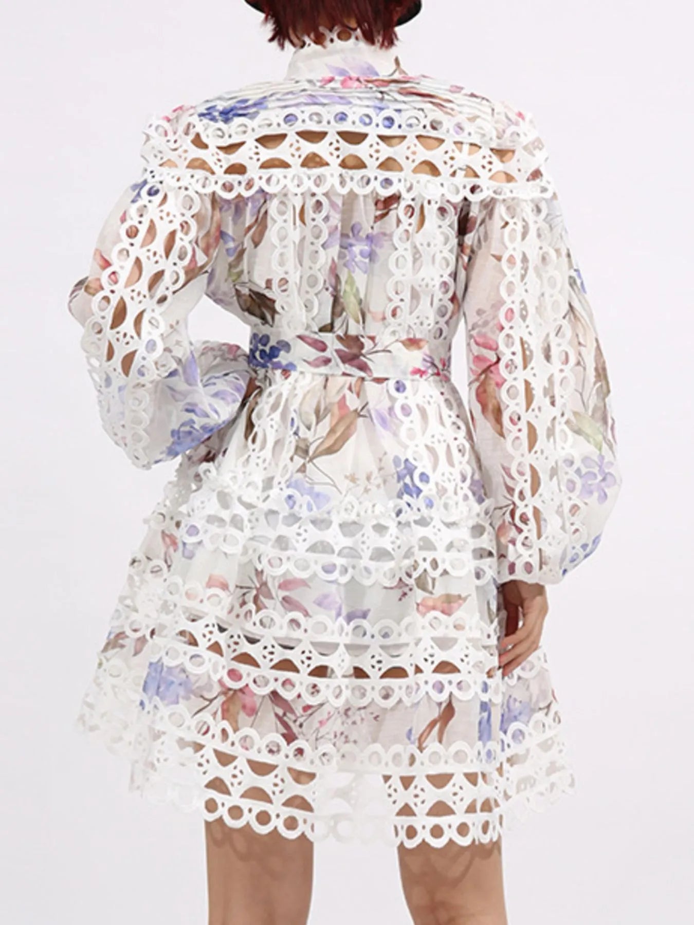 Lace Eyelet Mini Dress with Balloon Sleeves 7e32e9e5-c9d0-4e12-814c-c25d1d00dd05-Max-Origin