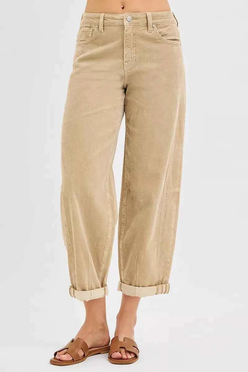 RISEN High Rise Crop Barrel Cordurory Pants 7eb836b20c6548419966d5a795426119-Max-Origin