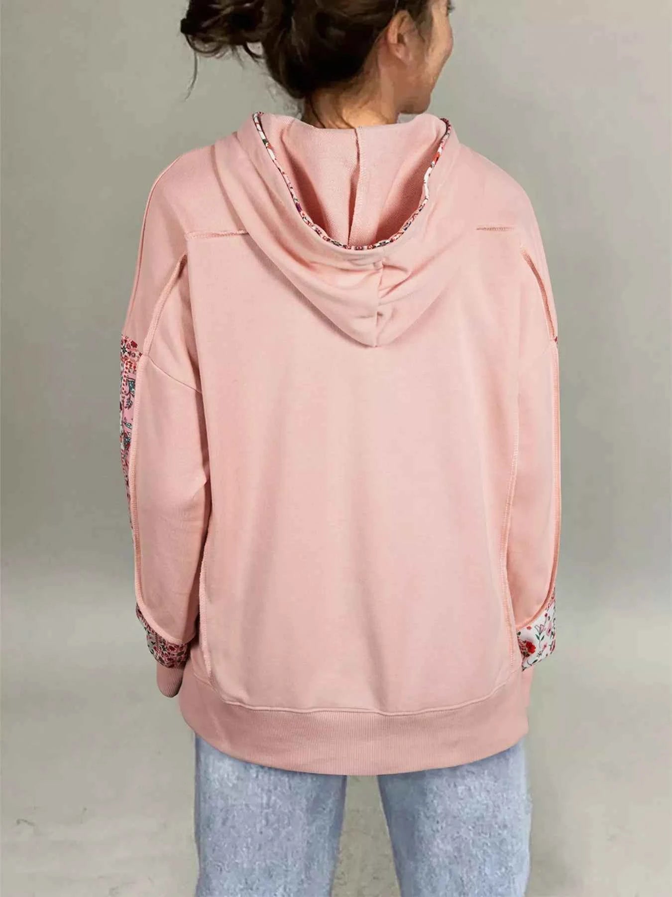 Floral Print Drawstring Long Sleeve Hoodie 7f18565a-ef15-49fe-82c5-7a3327dd15f8-Max-Origin