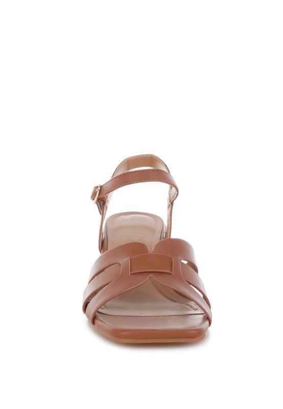 Eliska Strappy Square Toe Block Heels 7f8bb81c-aa3d-4958-af9d-e11efe286fa0