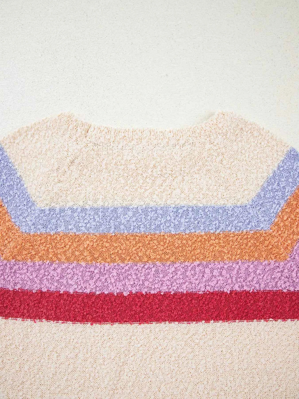 Striped Color Block Loose Sleeve Sweater 7fa5a125539a4de4b463e46bd4c02600-Max-Origin