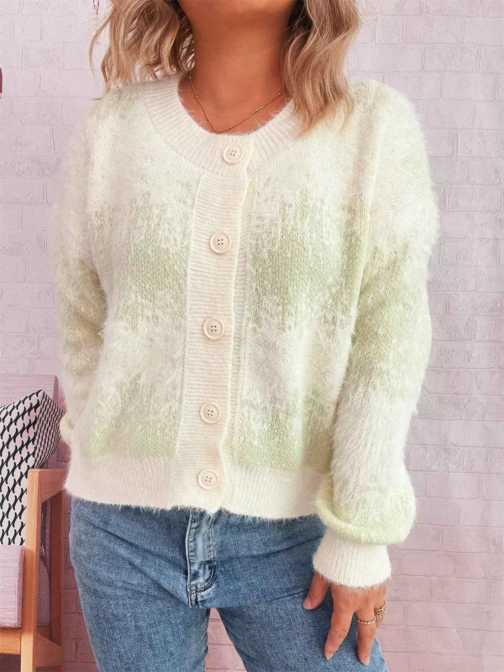 Ribbed Hem Button Up Cardigan 7fbf3e52a52a417d901231c2aa921031-Max-Origin