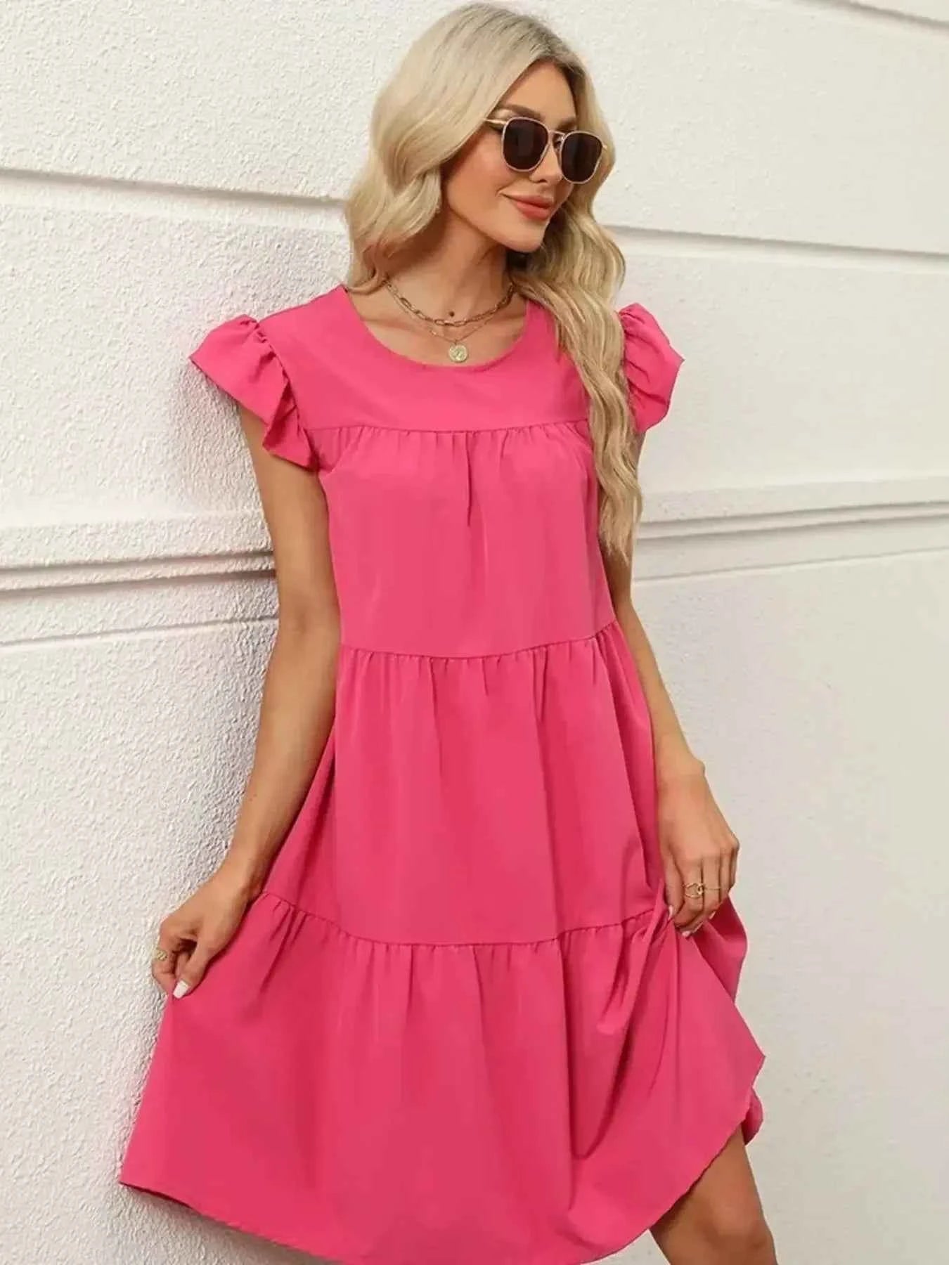 Tiered Ruffle Sleeve Mini Dress 800ff3757ae946e383a68bda5a250532-Max-Origin