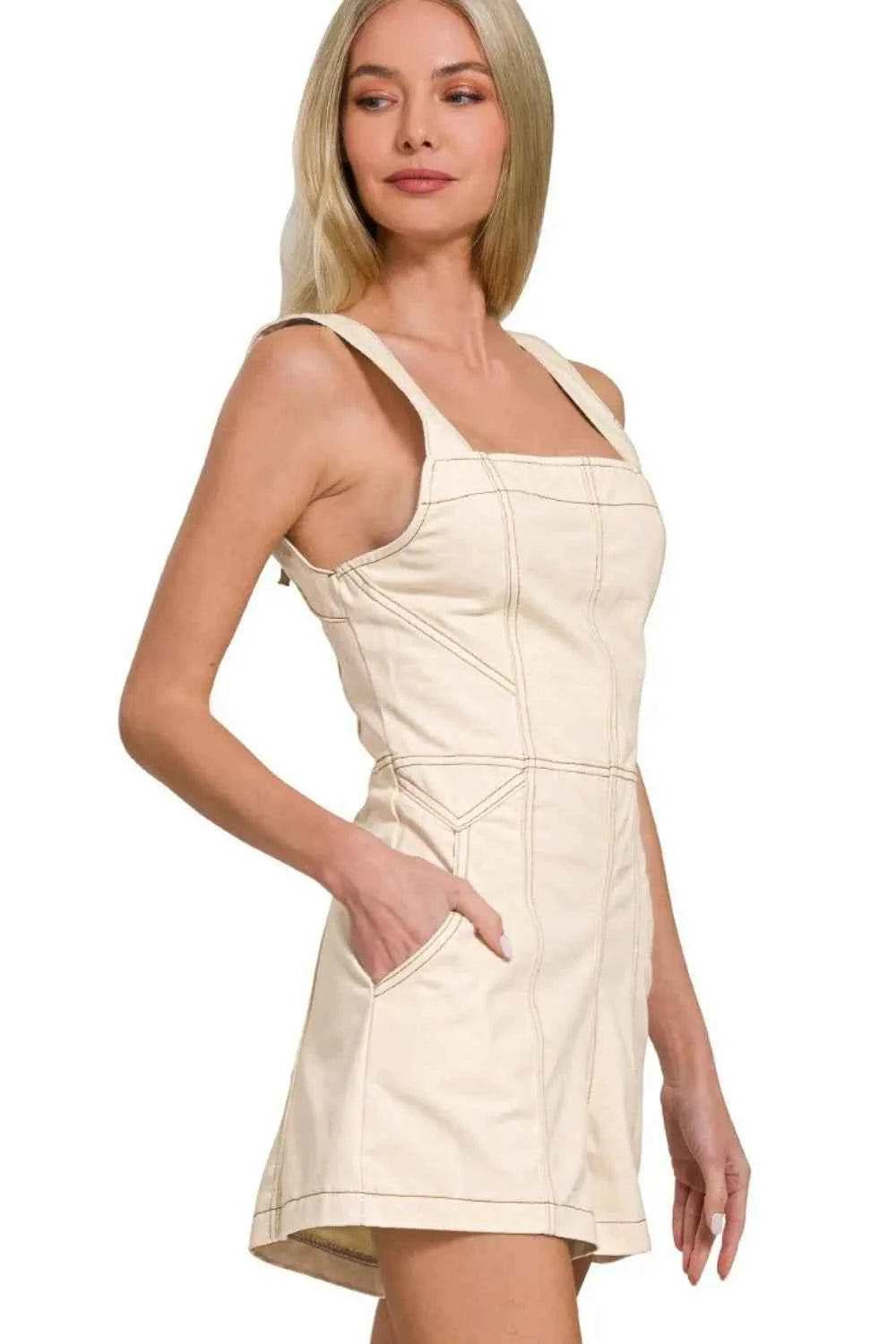 Zenana Tie Back Romper 8017072b-81a0-45af-a31e-81edad534281-Max-Origin