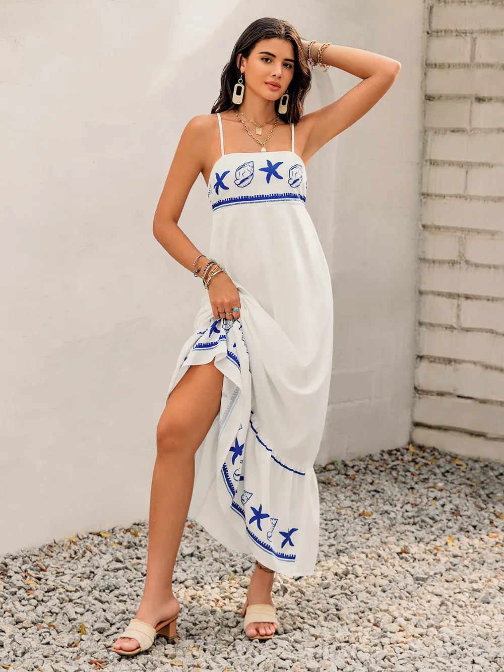 Printed Square Neck Maxi Cami Dress 802aa6ac-9ef9-4283-b747-38ae7ca07aec-Max