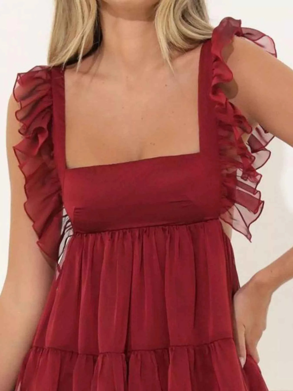 Ruffled Square Neck Tiered Dress 80463f78-8f4c-48e3-a686-5e8488d5ebb4-Max-Origin