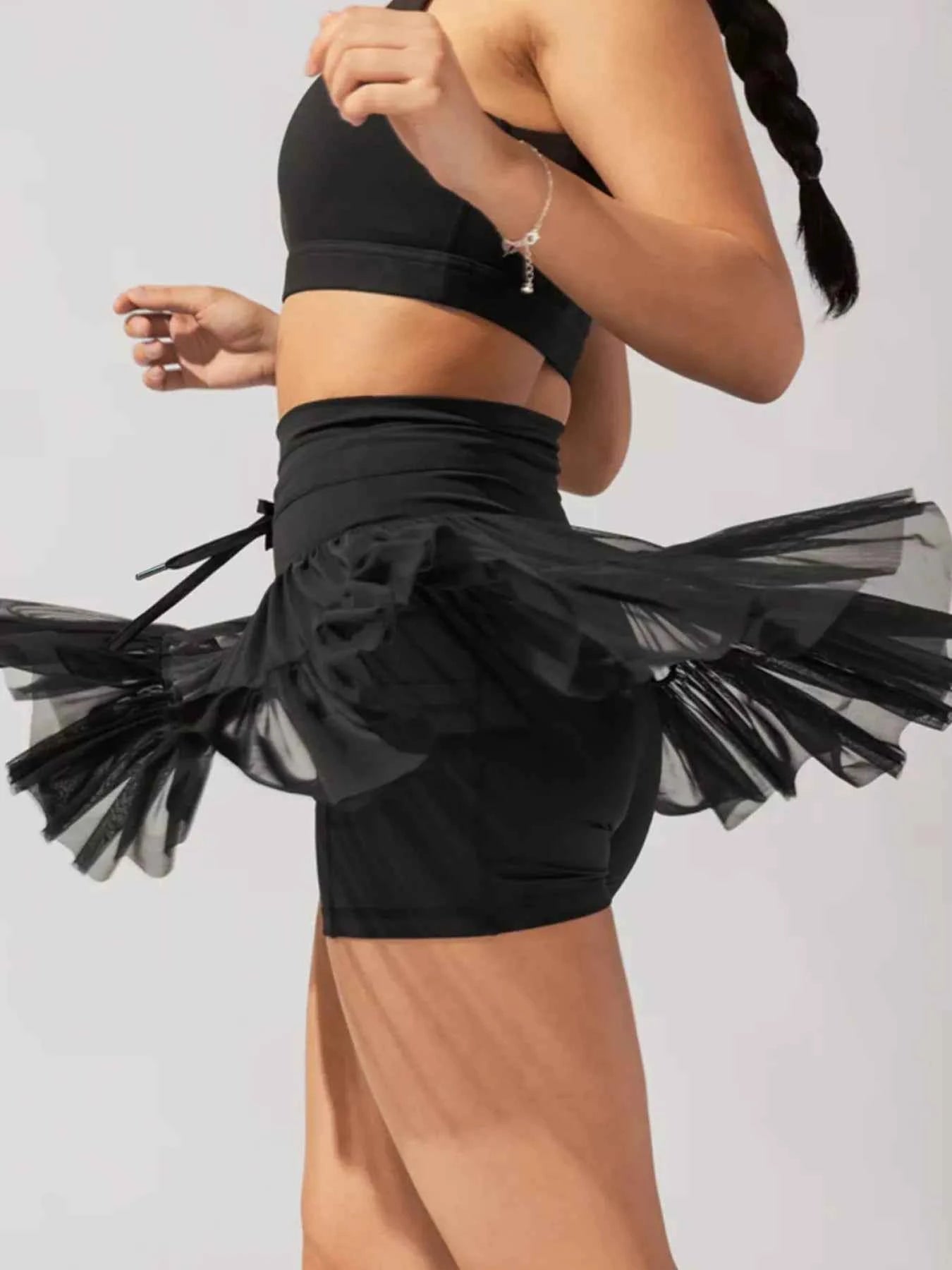 Tiered Skort with Drawstring 806b5d4f-de72-4d23-8b2d-0ed99f77d658-Max-Origin