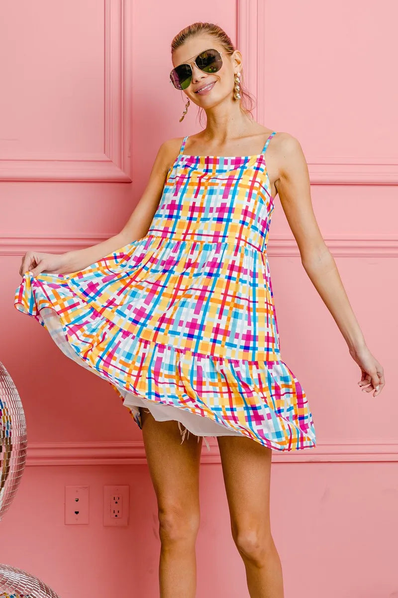 BiBi Multi Colors Plaid Sleeveless Sun Dress 807d64fdc2814746bf5684a722fdc370-Max-Origin