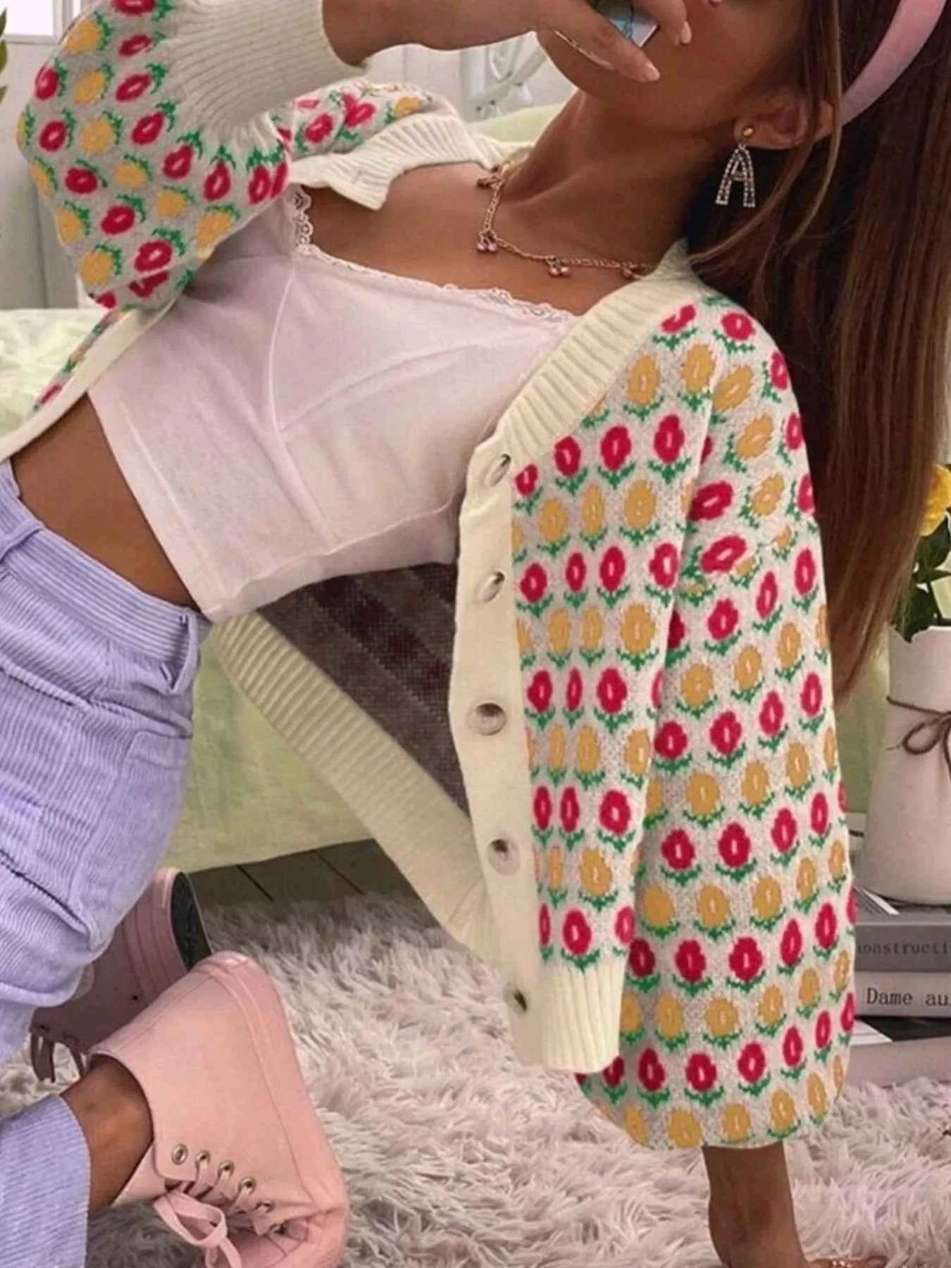 Floral Button Up Long Sleeve Cardigan 807e2d90-b905-40d2-9ee3-3978675ea07f-Max-Origin