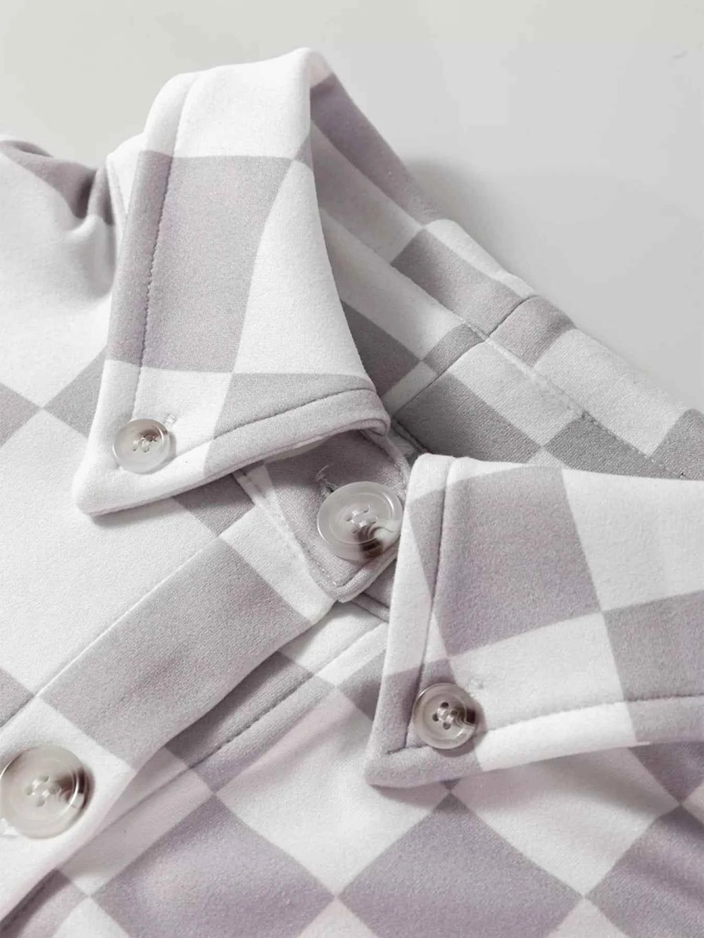 Checkerboard Flap Pocket Button Front Shacket 80932d7e70014c1698d70232d0ef5180-Max-Origin