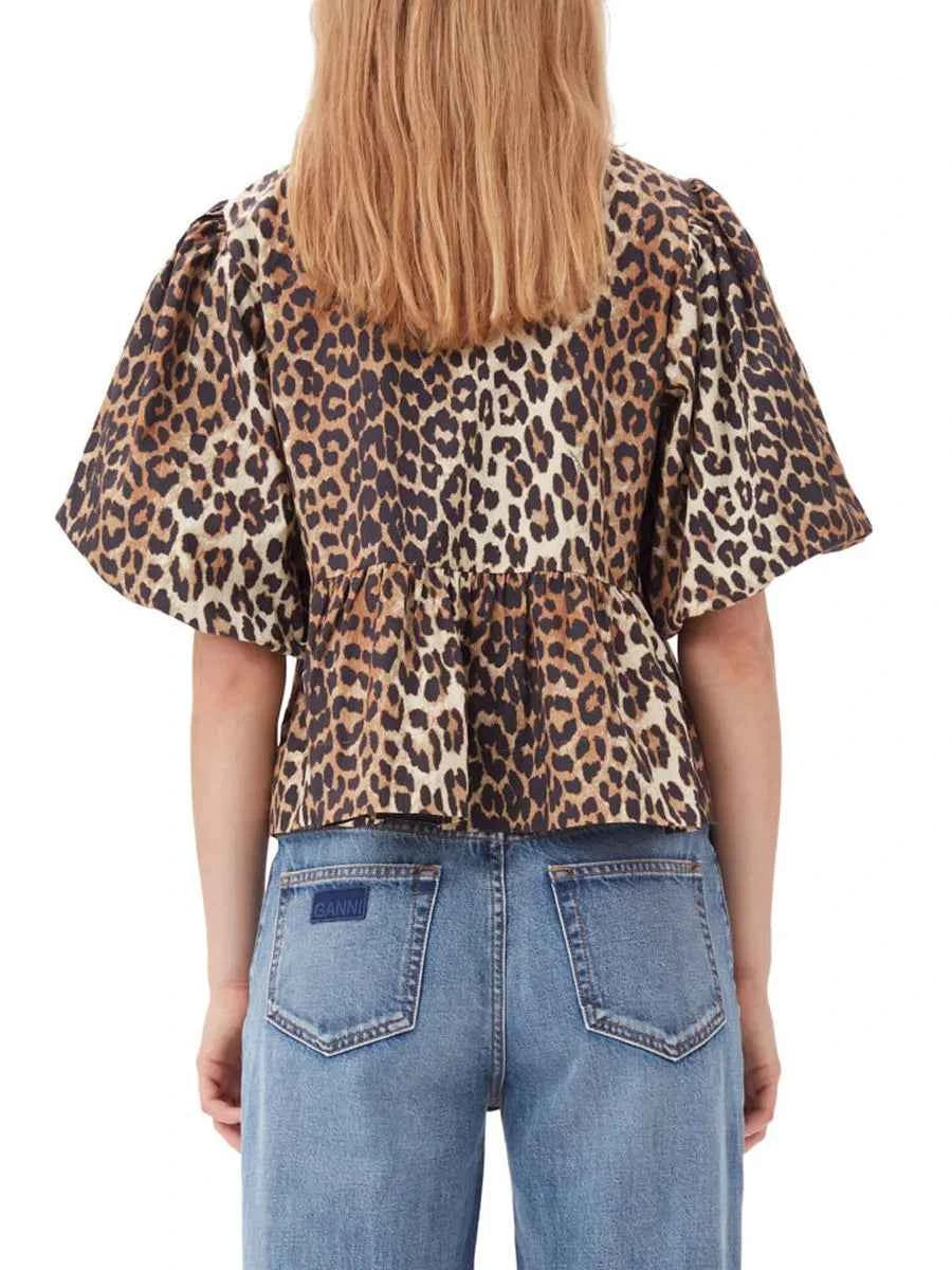 Puff Sleeve Bow Tie Blouse 80a32465-1f7e-44fe-a647-01b3d675d216-Max-Origin