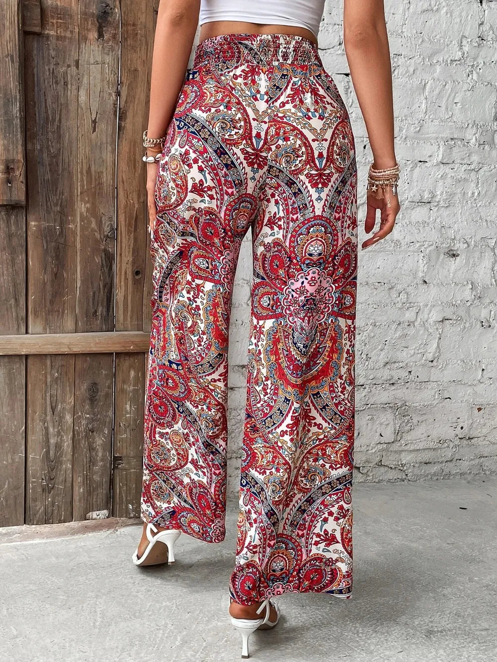 Printed Wide Leg Pants 80f0d1f0-72b4-474f-a0b9-d4edee39bc81-Max