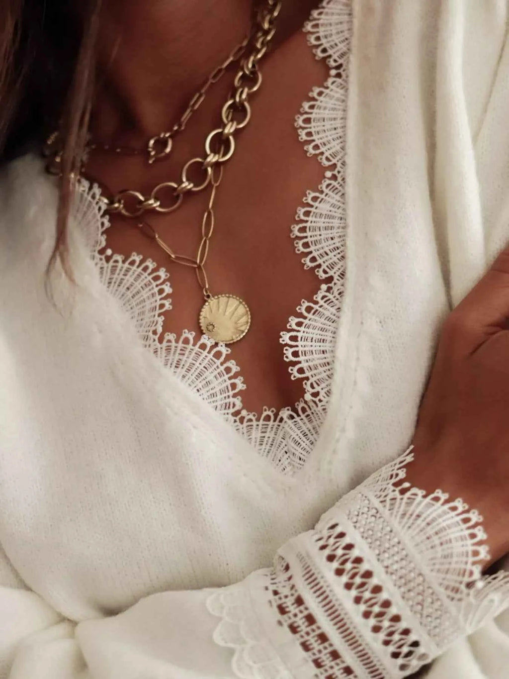 Lace Trim V-Neck Sweater 80f289918c66419784cdd791dbbd2fb6-Max-Origin