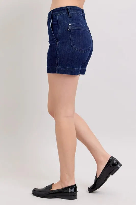 Judy Blue Full Size High Waist Denim Shorts Plus Size 812b81c507d54f9b9a77b68e5501723c-Max-Origin
