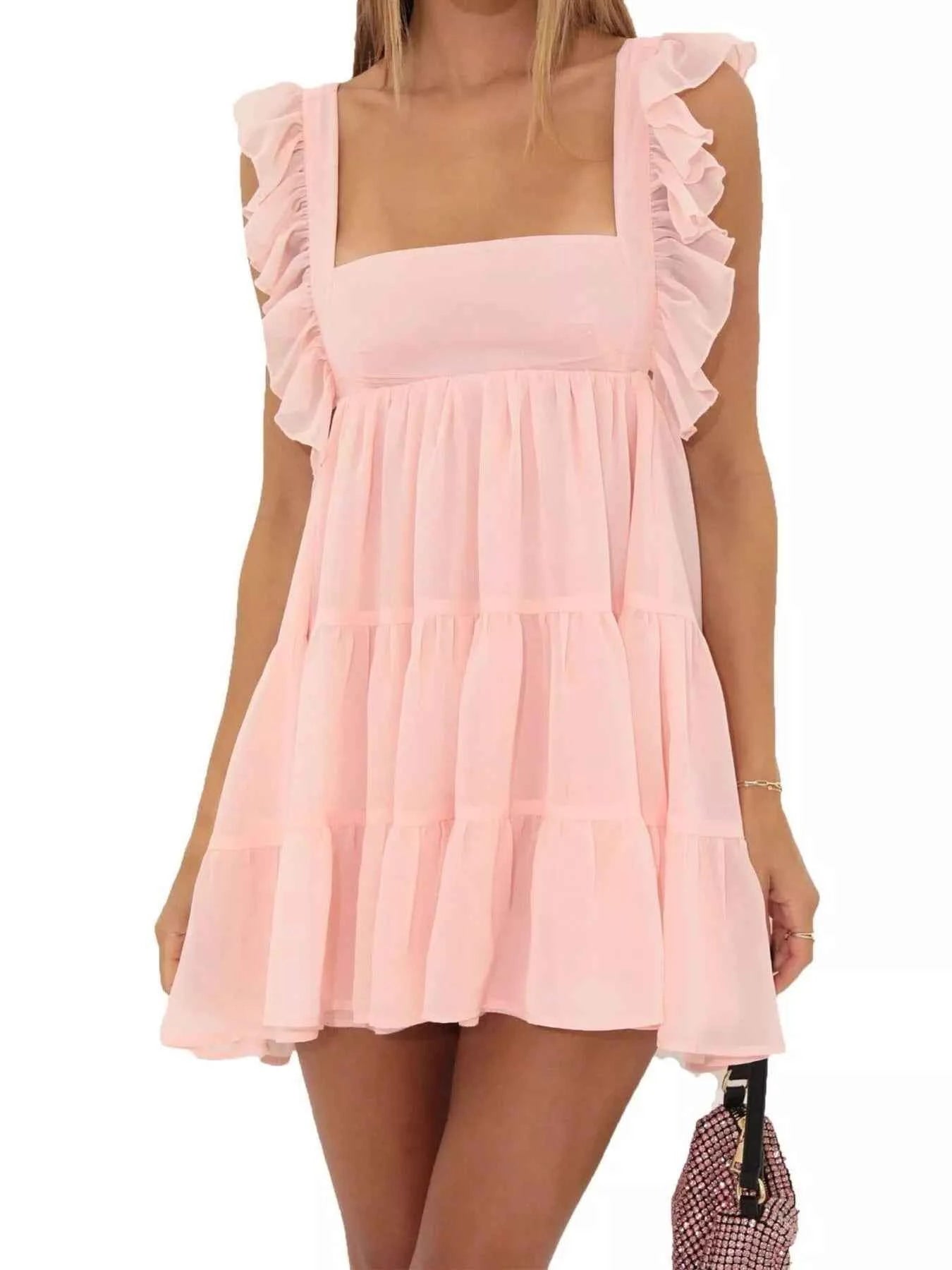 Ruffled Square Neck Tiered Dress 814bc4ee-36c1-4955-ada6-fcd5bb31fadf-Max-Origin