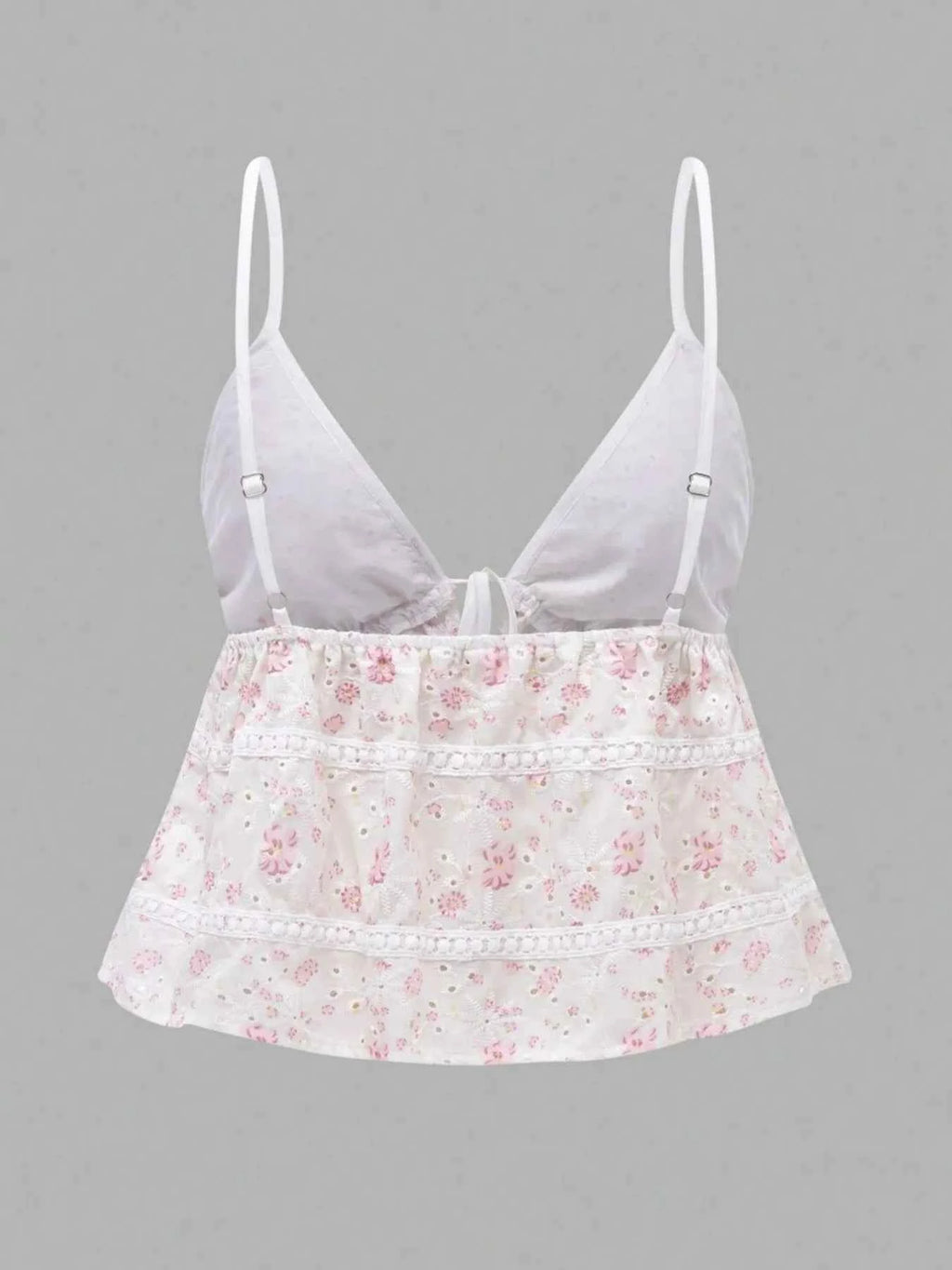 Floral Print Tie Front Cami 81707f84-3ae6-4abd-a78c-8ae6b39217cb-Max-Origin