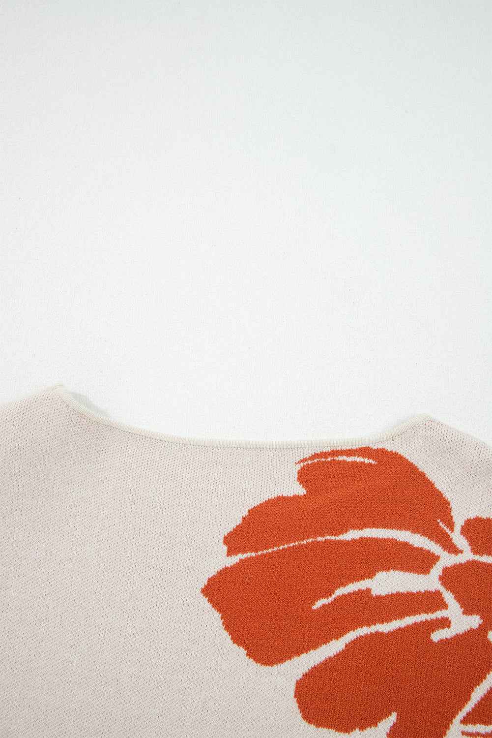 Green Flower Pattern Drop Sleeve Baggy Sweater 8175acdced24d560