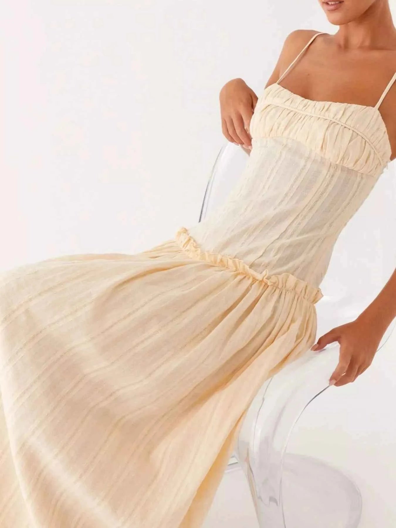 Frill Spaghetti Strap Maxi Dress 819f3686-5f15-420a-911f-1c117cd8229e-Max-Origin