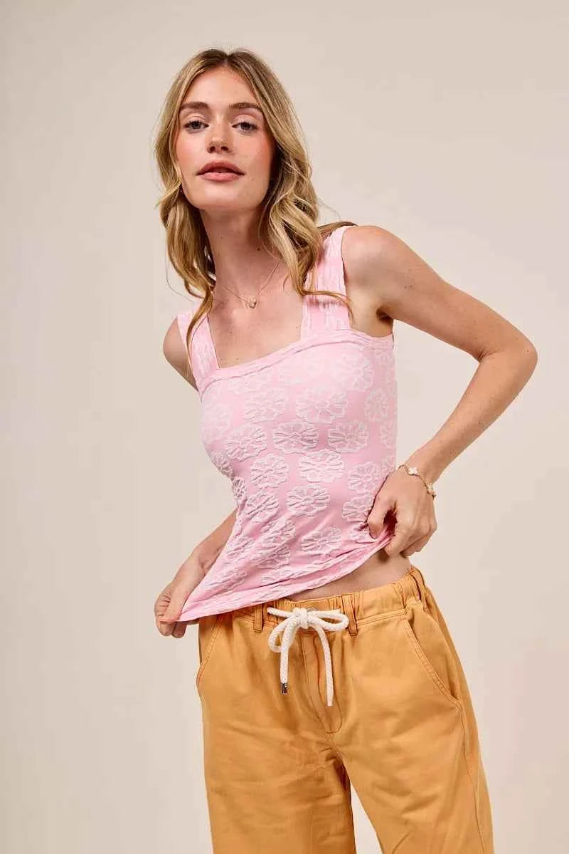 SO ME Two Tone Floral Seamless Tank Top 82ee206fd71c451a96b89f44eee4f970-Max-Origin