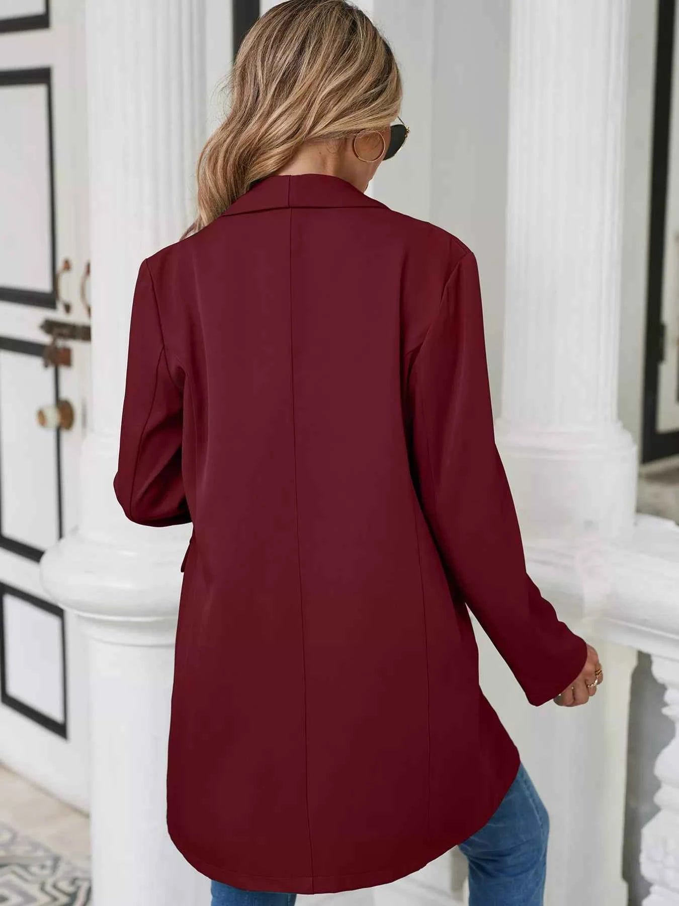 Lapel Collar Long Sleeve Blazer 82f6a20f-cee4-4ce7-ac8f-79bfac7b55a2-Max-Origin