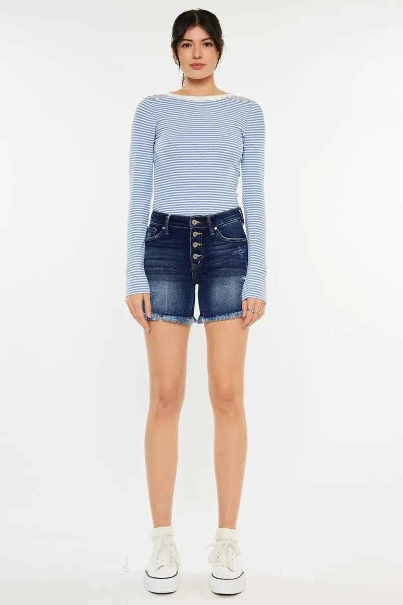 Kancan Mid Rise Button Fly Denim Shorts 8390916068df4eccad6739a4fbfcf65d-Max-Origin