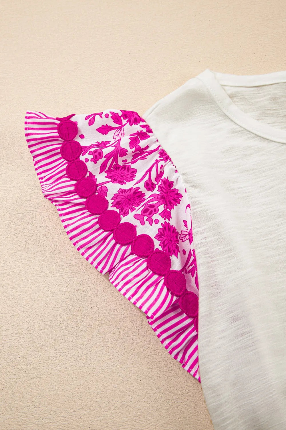 Ruffled Round Neck Cap Sleeve Blouse 83d14218-4536-429d-a47e-56fd709f5982-Max-Origin