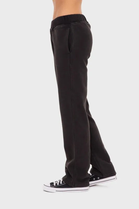 Mono B Elastic Waist Fleece Pants with Pockets 84271bf8-add1-48a0-a0e5-b7cabdaf6d30-Max