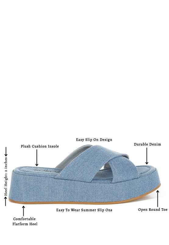 Karbi Denim Flatform Slip Ons 846c91ea-fe51-4b7e-9fc9-6e9c24998149