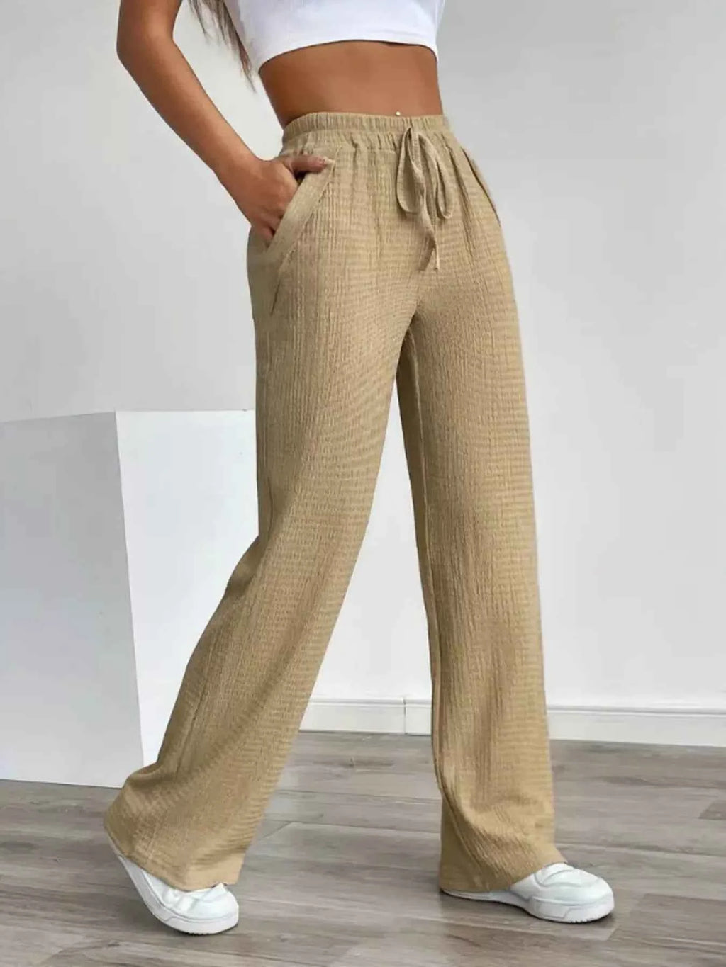 Texture Wide Leg Pants 84af7107d8584e4d839daab9a945f265-Max-Origin