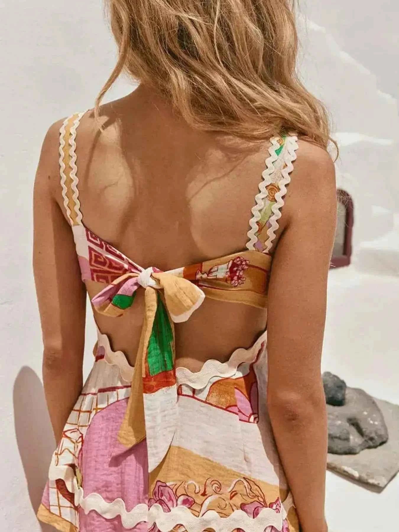 Tie Back Printed Cami and Pants Set 84bbf8d7-4346-4884-a42e-c332c9856c44-Max-Origin
