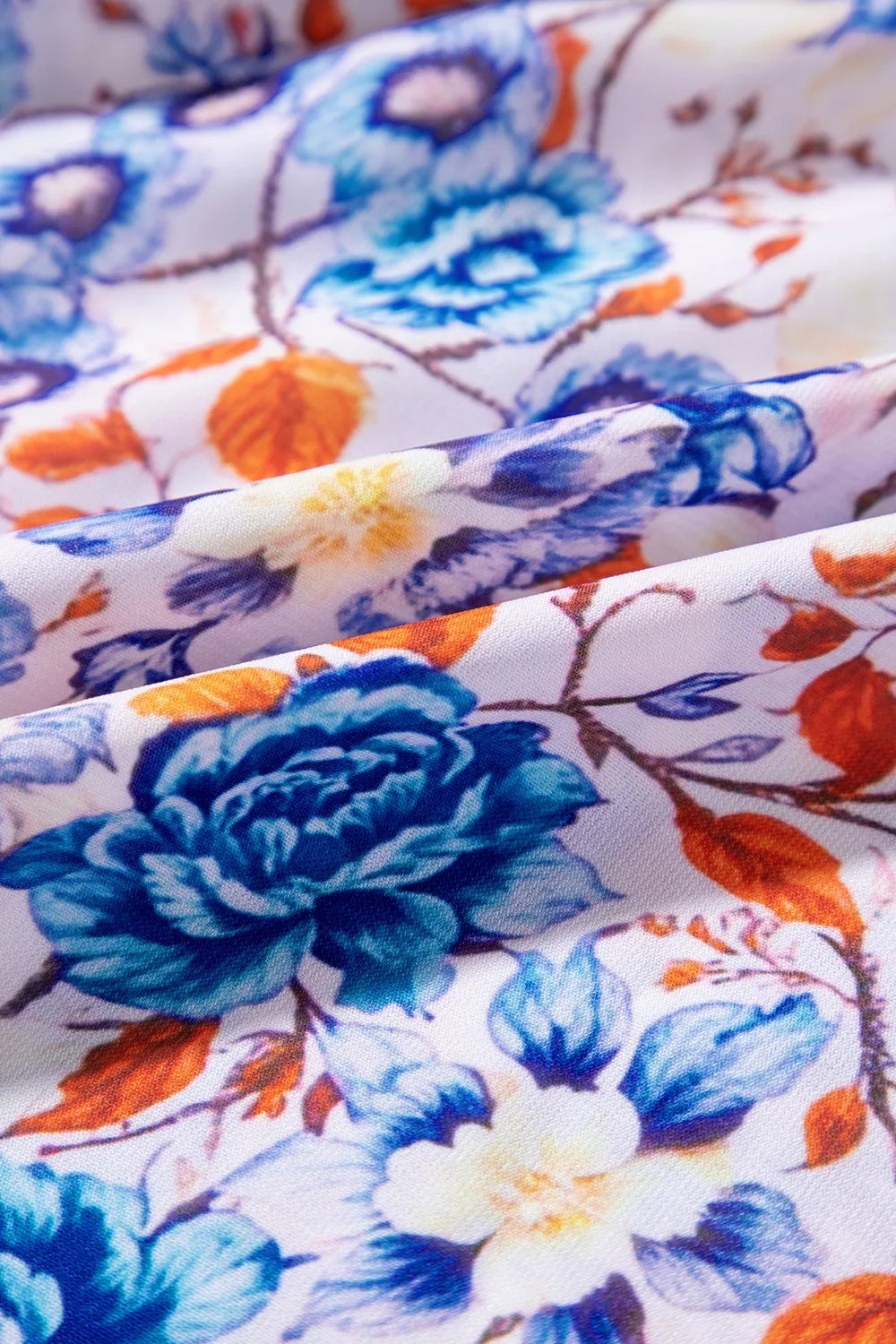 Mixed Floral Print Tie Neck Short Sleeve Dress 853d26de-a3dd-40f7-ad22-b7c140a93967-Max