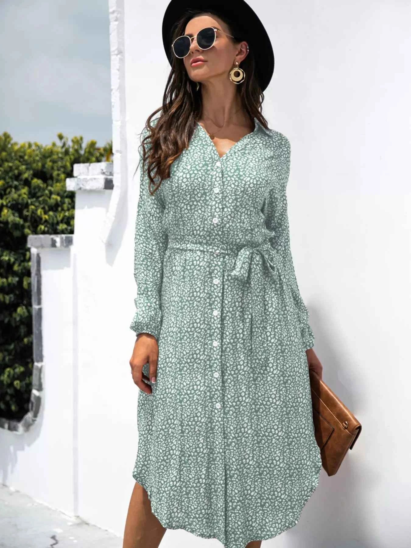 Button Down Printed Long Sleeve Shirt Dress 859b7960-2194-43ee-ac79-ea76f8f0caa1-Max-Origin