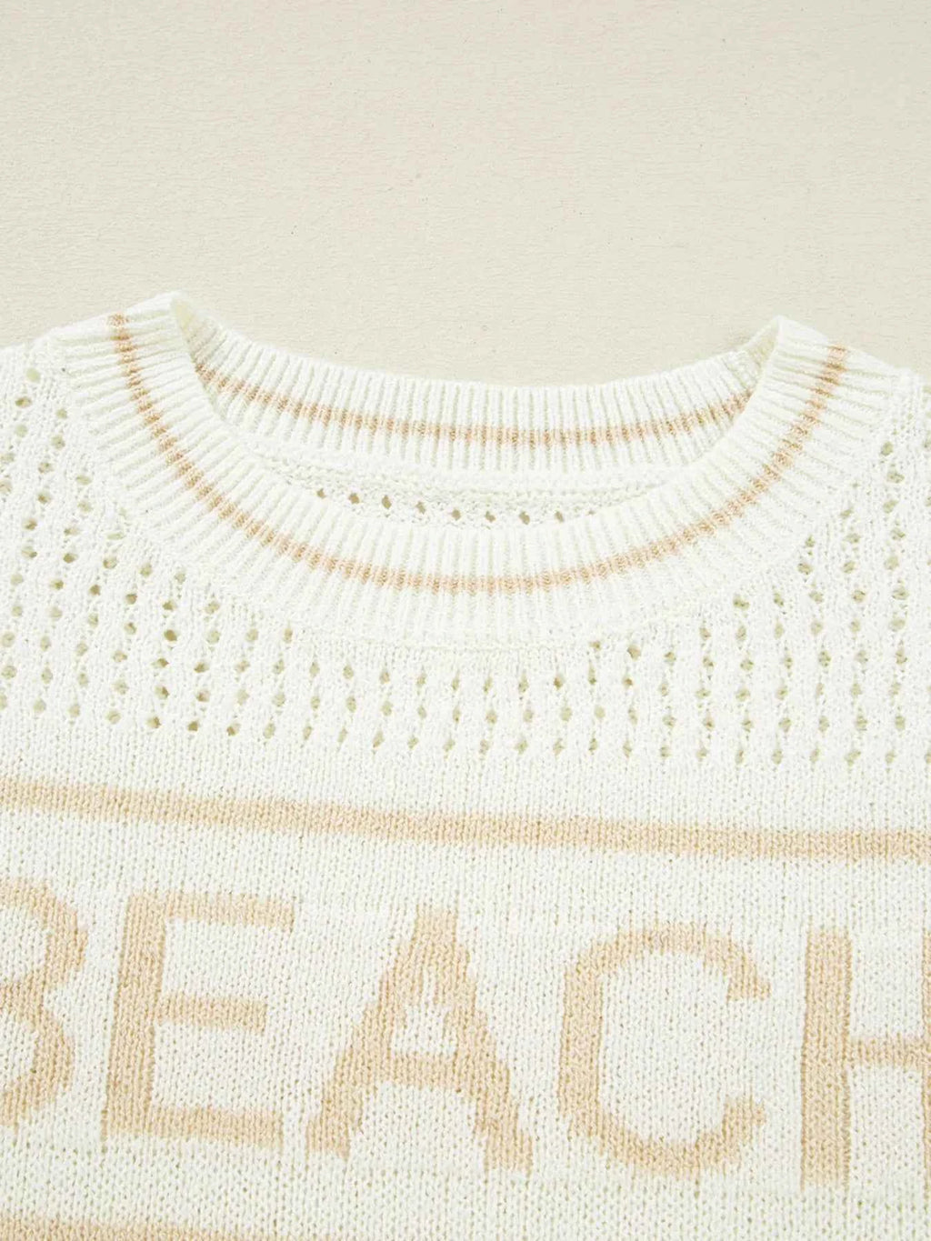 BEACH Hollow Out Knitted Lightweight Dolman Sweater 85e17adf172a4a2d8e74d1bf139352b1-Max-Origin