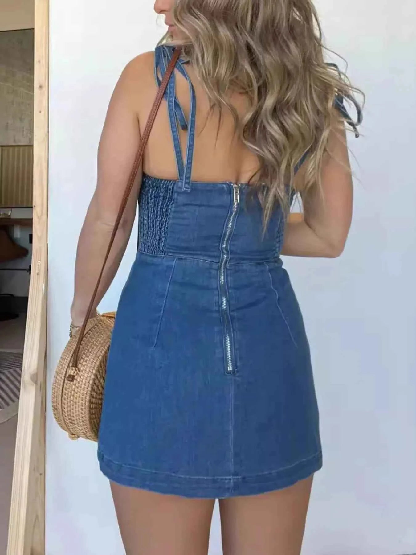 Full Size Slit Square Neck Denim Dress Plus Size 86cdef14f67d401ebd40c095ebcea321-Max-Origin