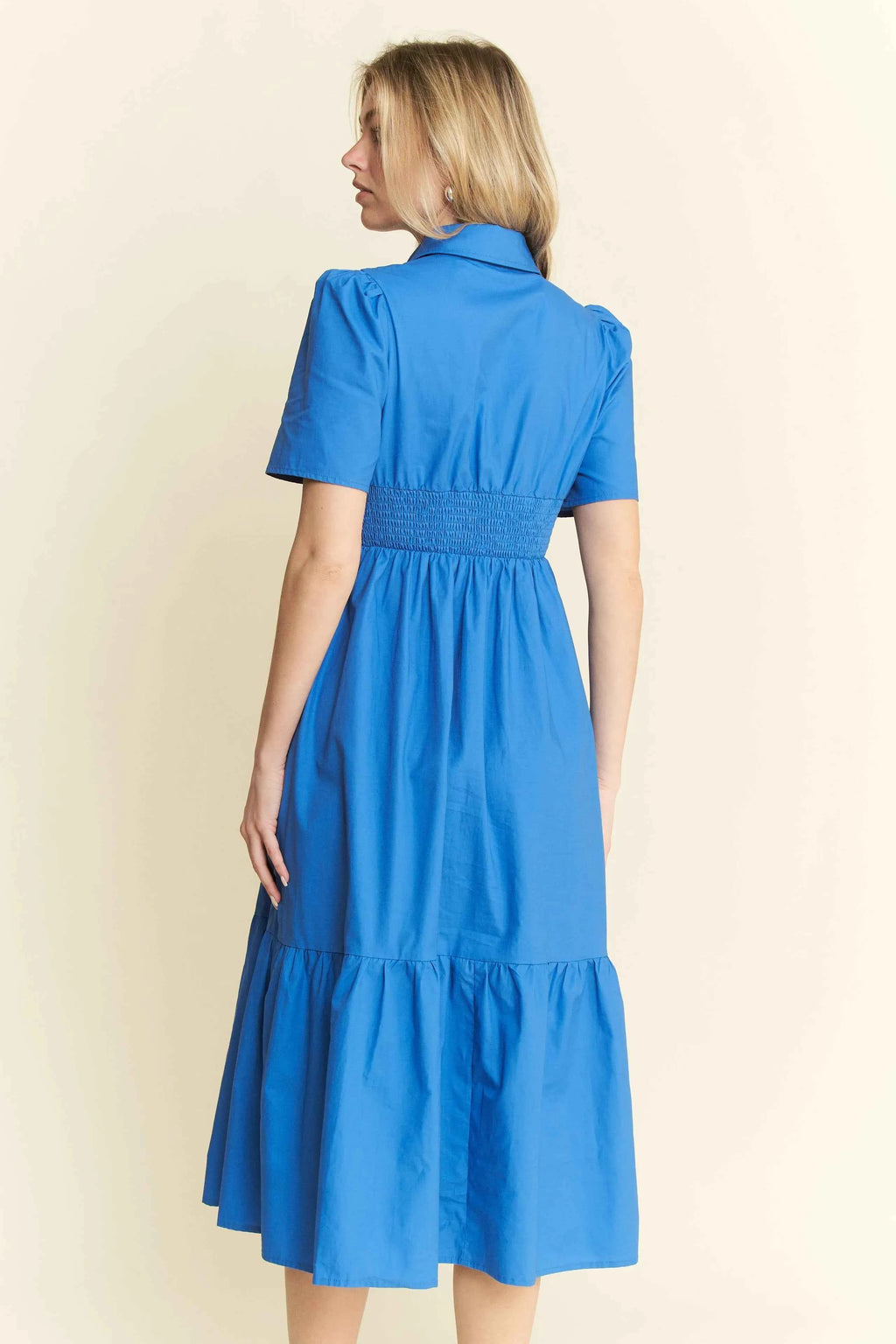 Jade By Jane Short Sleeve Button Down Midi Dress 86da79976964484e9902047879e71ed3-Max-Origin