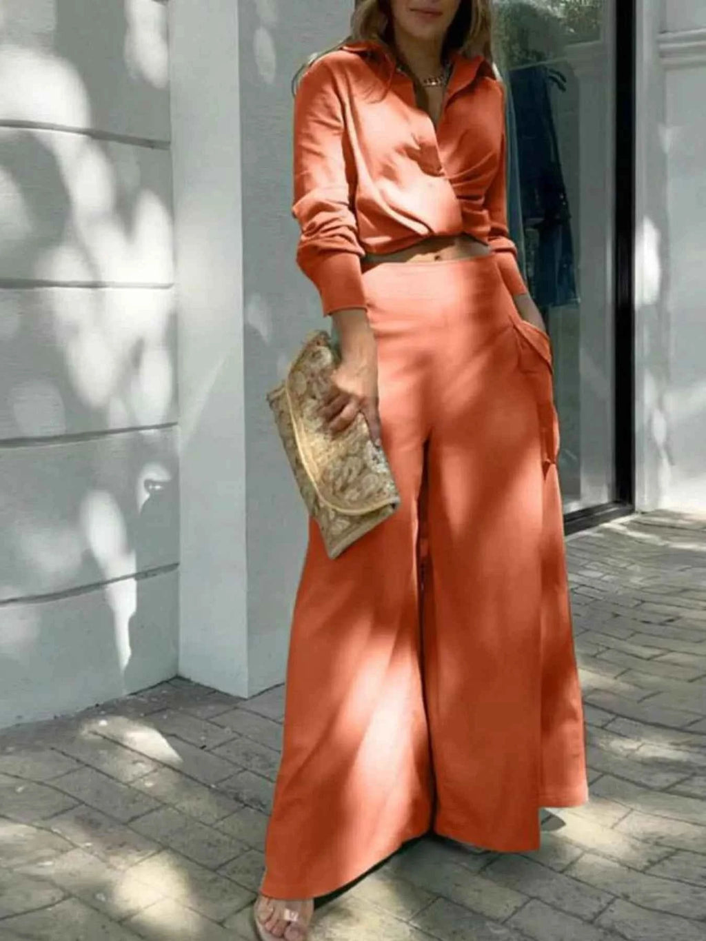 Full Size Long Sleeve Top and Pants Set Plus Size Orange 872b8dedc26e4dbdaa77cfcf836ad7cc-Max-Origin