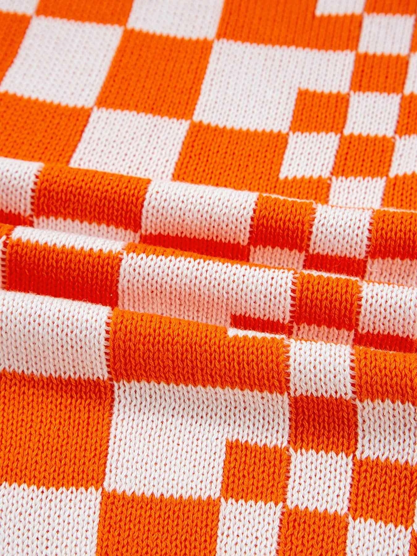 Checkered Pattern Open Front Cardigan 87441ea6-0810-407e-bd18-adabe4253c78-Max-Origin