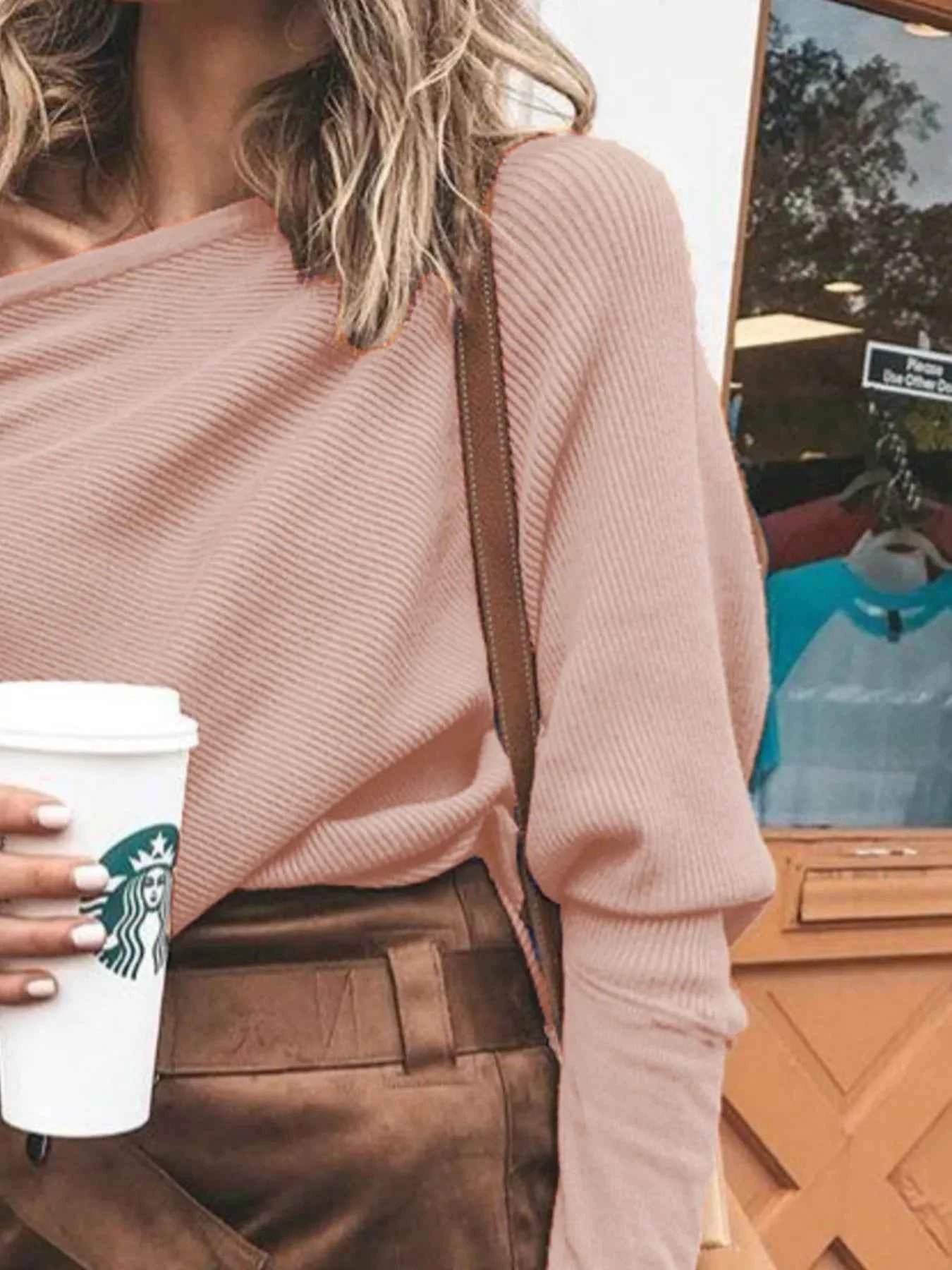 Full Size One-Shoulder Ribbed Sweater Plus Size 87967361-be68-4d71-af8c-3d2d476a4a06-Max-Origin