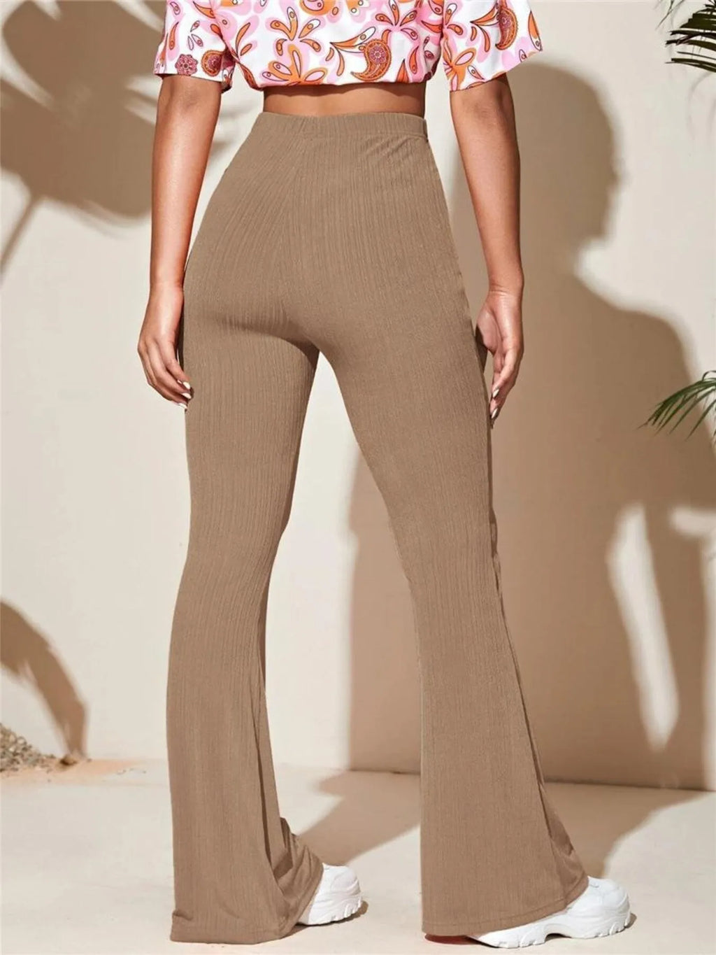 Full Size High-Waist Flare Active Pants Plus Size 88275674cab44263a2b7f64fde0b0faa-Max-Origin