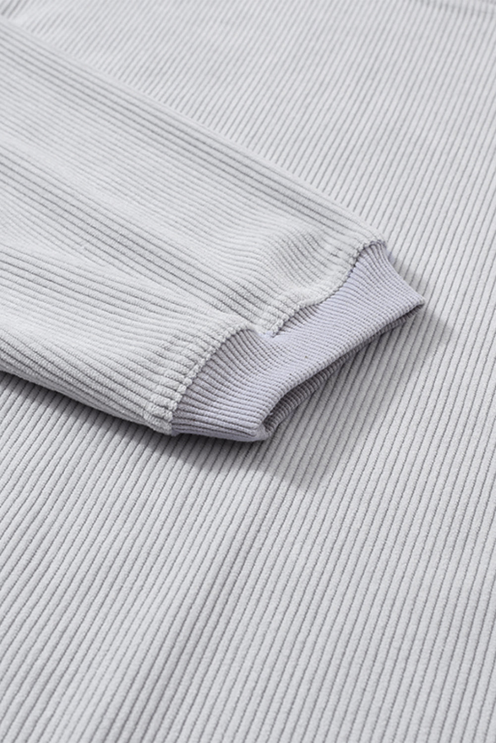 White Drop Shoulder Rib Knit Oversized Sweatshirt 883ac75e00f3efee