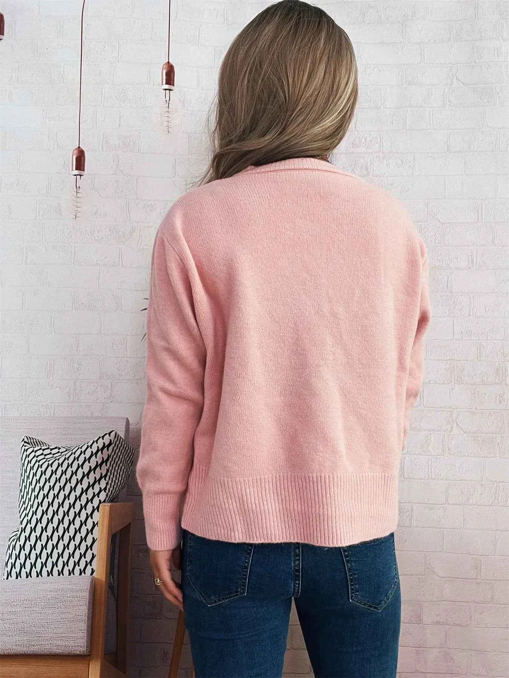Ribbed Button-Front Knit Cardigan 884312f098154bafa6d240a84120cbbb-Max-Origin