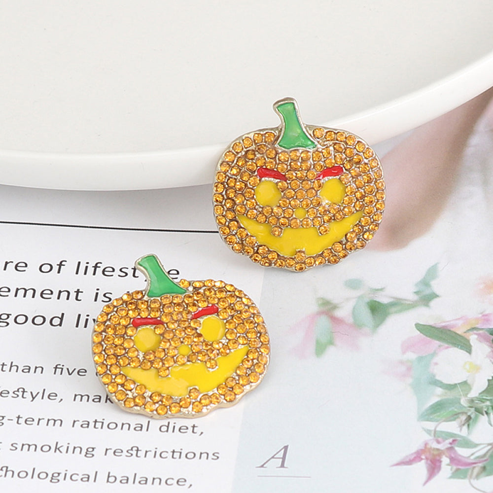 Demon Pumpkin Rhinestone Alloy Earrings 89a871a2e49e42c3aa26822bbc86a277-Max