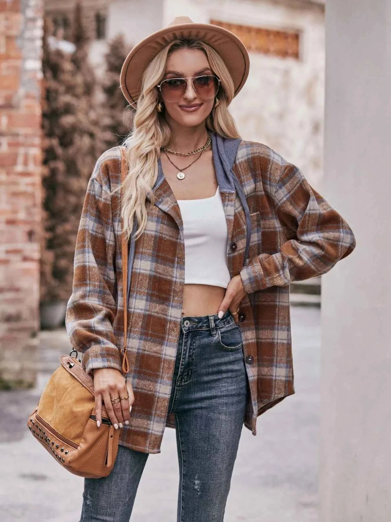 Oversized Plaid Button Up Shacket 89c9cc4e-3afa-459d-9f38-10de63643ecd-Max-Origin