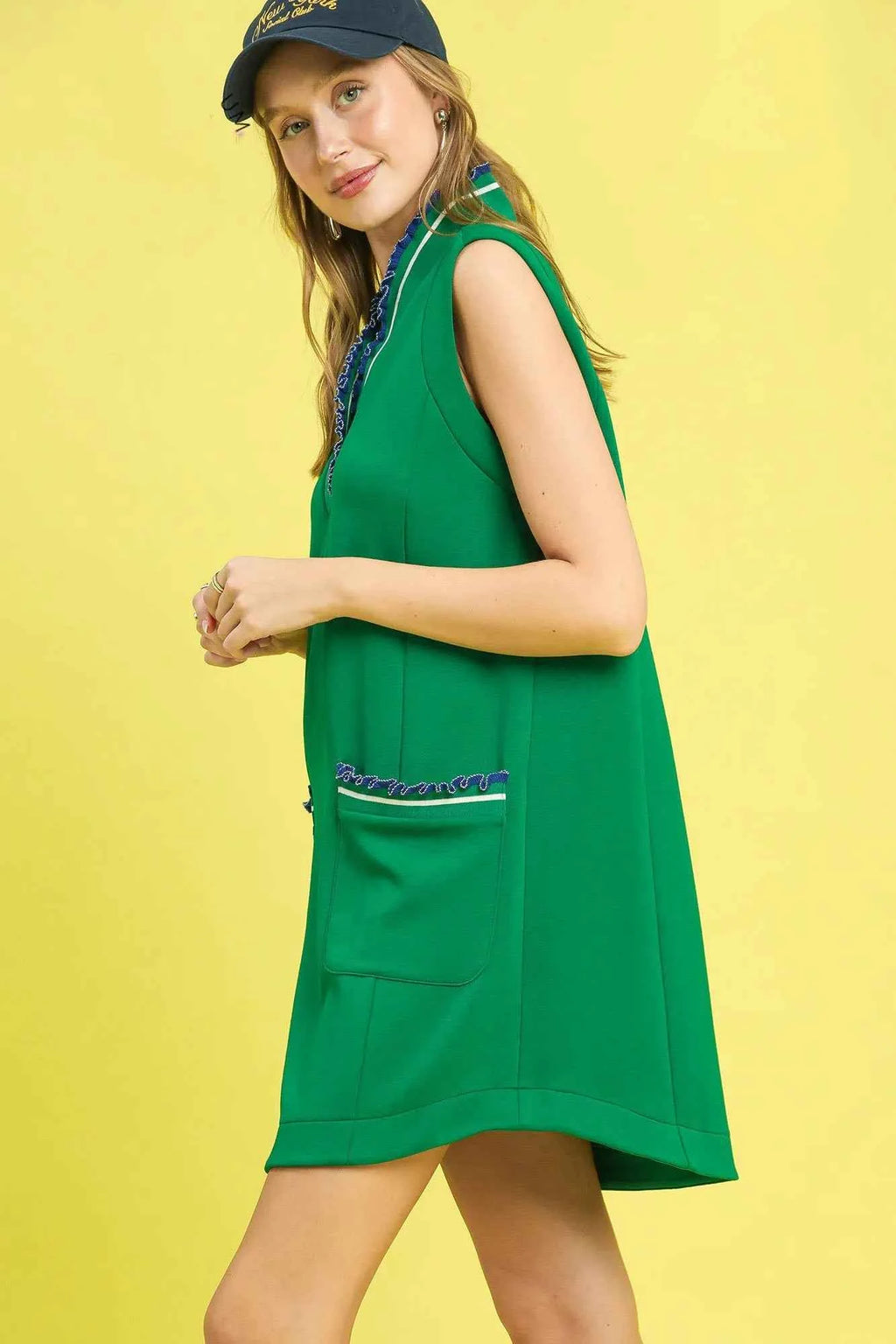 Umgee Frill Contrast Trim Sleeveless Mini Dress 8a6c2c0d-f65a-4b01-b707-797f4bd94a87-Max-Origin