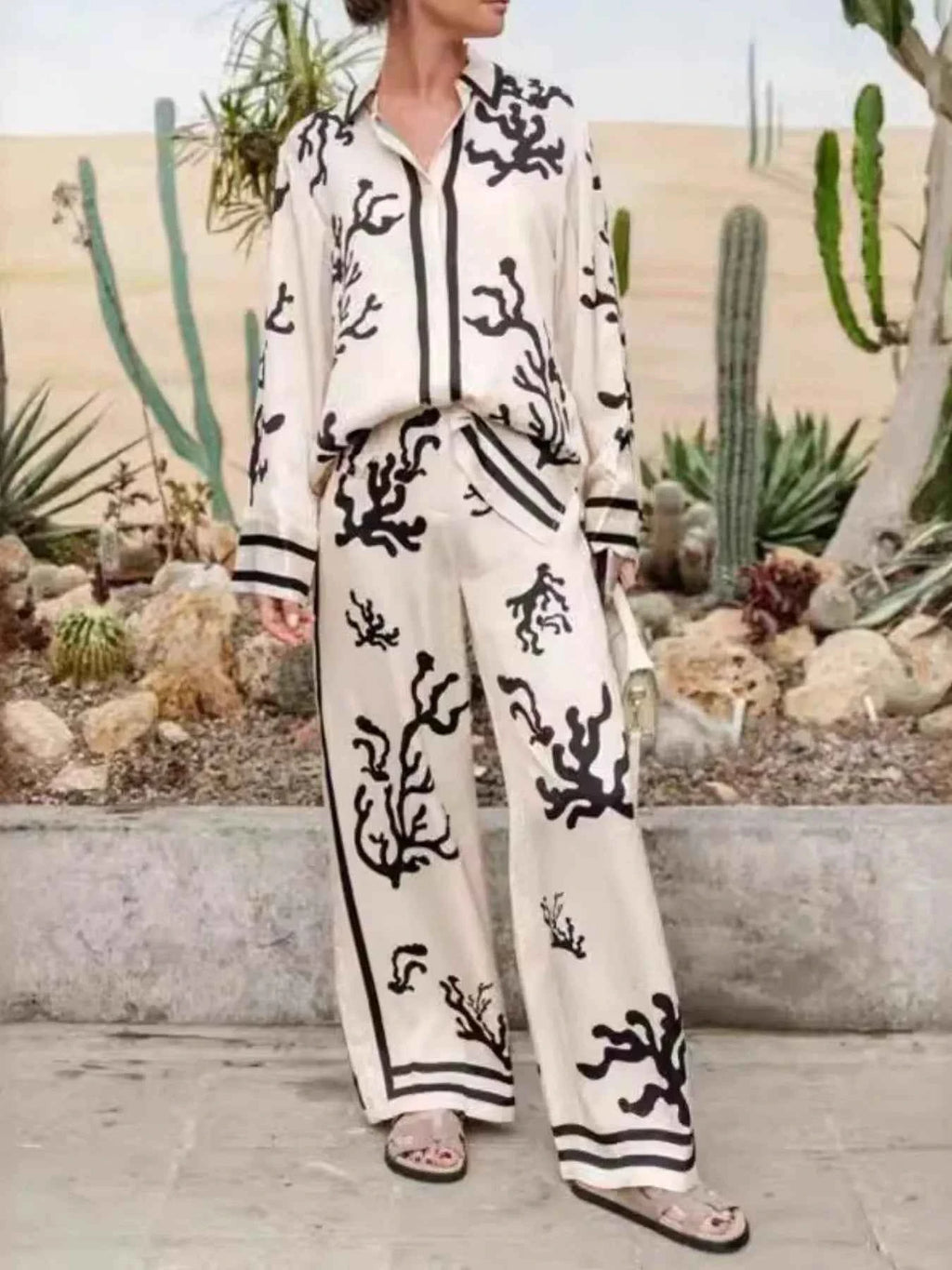 Printed Long Sleeve Shirt and Pants Set 8a8a7120-80dc-4037-bfc5-d7d97d82a2f2-Max-Origin